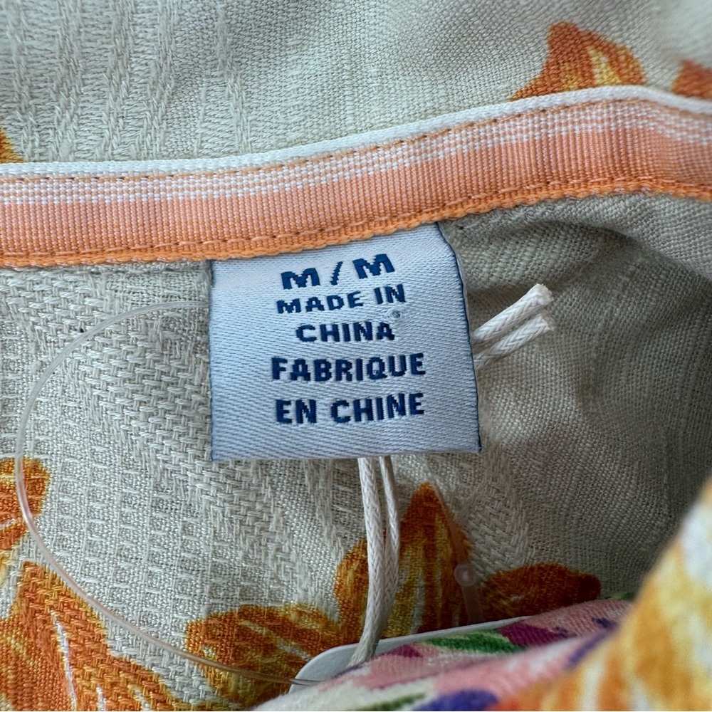 Tommy Bahama Men’s Medium 100% Silk‎ Coconut Dream Lei Over Camp Shirt ST326425 - Picture 5 of 7